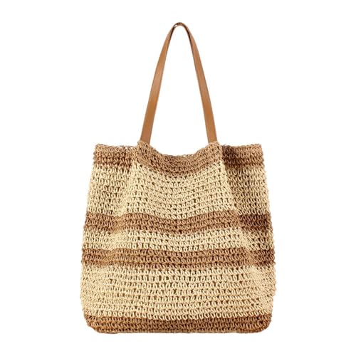 KiBcsLic Gewebte Einkaufstasche für Damen, kreative Strandtasche für, Alltag und Urlaub KiBcsLic Gewebte Einkaufstasche für Damen, kreative Strandtasche für, Alltag und Urlaub von KiBcsLic