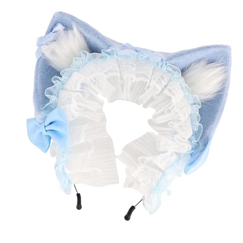 KiBcsLic Hairhoop Katze Ohr Foto Requisiten Halter Party Supplies Decor Party Kleid Stirnband, Blau von KiBcsLic
