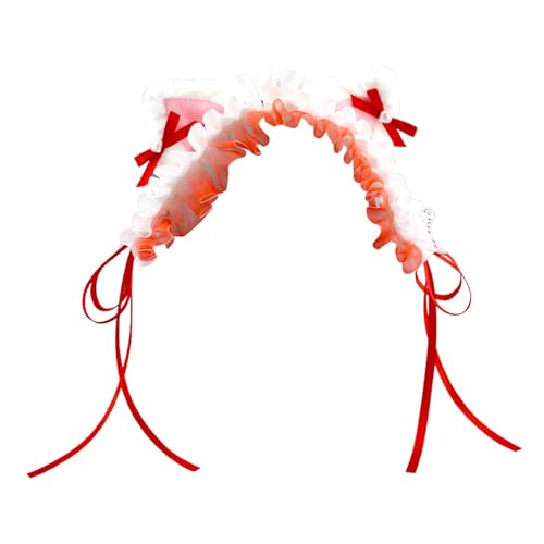 KiBcsLic Stirnband mit, Kopfschmuck für Halloween, Kostüm, Rollenspiele, Festivals, Rot von KiBcsLic