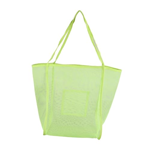 KiBcsLic Strandtasche Badetasche Umhängetasche Netztasche Einkaufstasche Aus Waschbarem Netzmaterial Und Einfach zu Falten für Den Täglichen Gebrauch Und Ausfl, Gelb von KiBcsLic