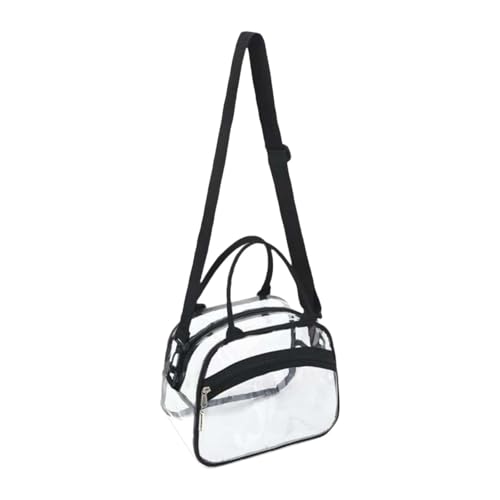 KiBcsLic Transparente Umhängetasche, Handtasche, PVC, wasserdicht, mit Vordertasche, durchsichtige Geldbörse, Crossbody für Reisen, Konzerte, Schwarz KiBcsLic Transparente Umhängetasche, Handtasche, PVC, wasserdicht, mit Vordertasche, durchsichtige Geldbörse, Crossbody für Reisen, Konzerte, Schwarz von KiBcsLic