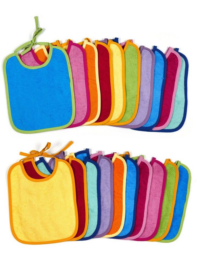 KiGATEX Lätzchen Multicolor, (Spar-Set, 20er Pack), Walkfrottier von KiGATEX