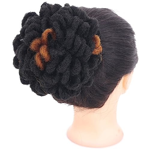 Damen-Perücke, Haarknoten, Haarwickel, Kordelzug, schmutziger Zopf, explodierender Haarwickel Modedekoration (Color : 12, Size : 1) von KiHene