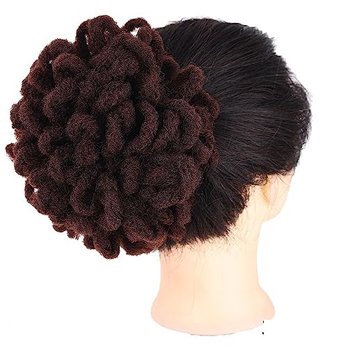 Damen-Perücke, Haarknoten, Haarwickel, Kordelzug, schmutziger Zopf, explodierender Haarwickel Modedekoration (Color : 4, Size : 1) von KiHene