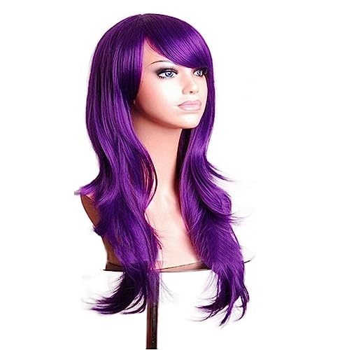 Damenperücke, personalisierbar, for Party, Cosplay, langes Volumen, Anime, bunte Perücke, 70 cm Modedekoration (Color : 3, Size : 70 cm) von KiHene