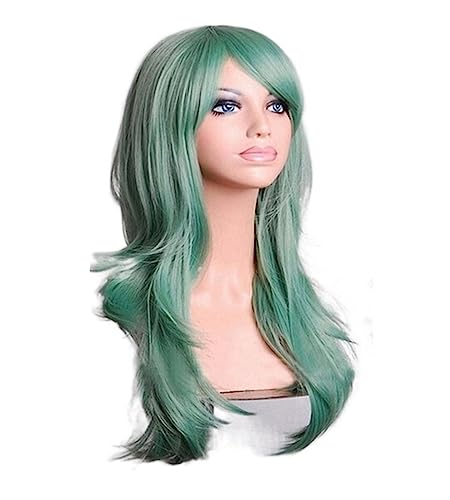 Damenperücke, personalisierbar, for Party, Cosplay, langes Volumen, Anime, bunte Perücke, 70 cm Modedekoration (Color : 5, Size : 70 cm) von KiHene