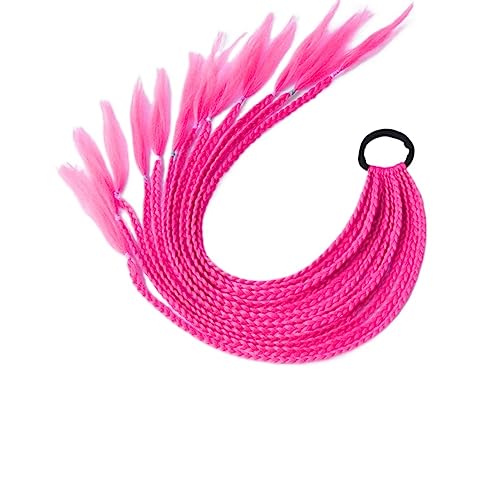 Langer Zopfperücken-Haarring for Frauen, der einfache mehrfarbige Perücken trägt Modedekoration (Color : 14, Size : 1) von KiHene