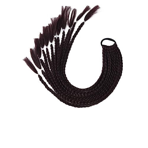 Langer Zopfperücken-Haarring for Frauen, der einfache mehrfarbige Perücken trägt Modedekoration (Color : 5, Size : 1) von KiHene