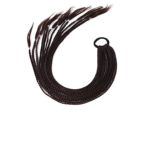 Langer Zopfperücken-Haarring for Frauen, der einfache mehrfarbige Perücken trägt Modedekoration (Color : 8, Size : 1) von KiHene