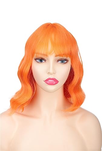 Modische Damen-Perücke, Bobo-Kopf, kurzes lockiges Haar, Kopfset, Hochtemperatur-Seide, flauschig, viele Farben Modedekoration (Color : 13, Size : 1) von KiHene