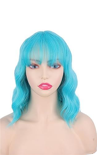 Modische Damen-Perücke, Bobo-Kopf, kurzes lockiges Haar, Kopfset, Hochtemperatur-Seide, flauschig, viele Farben Modedekoration (Color : 4, Size : 1) von KiHene