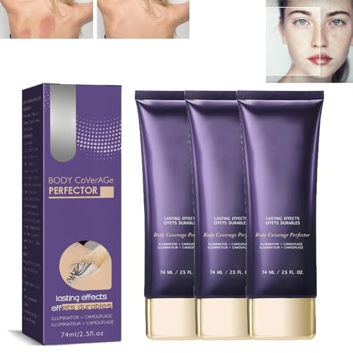 Concealer für den Körper, Tattoo Cover up Makeup, Body Concealer für Narben, Vollständige Deckung des Körper-Concealers, lang anhaltend & wasserdicht, Für Jede Haut Geeignet - 74ml (3PC, 74ml) von KiJalyelu