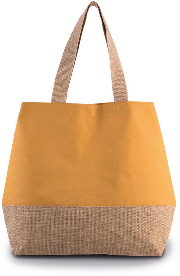 KiMOOD Einkaufsshopper Baumwolltuch-Jute-Shoppingtasche von KiMOOD