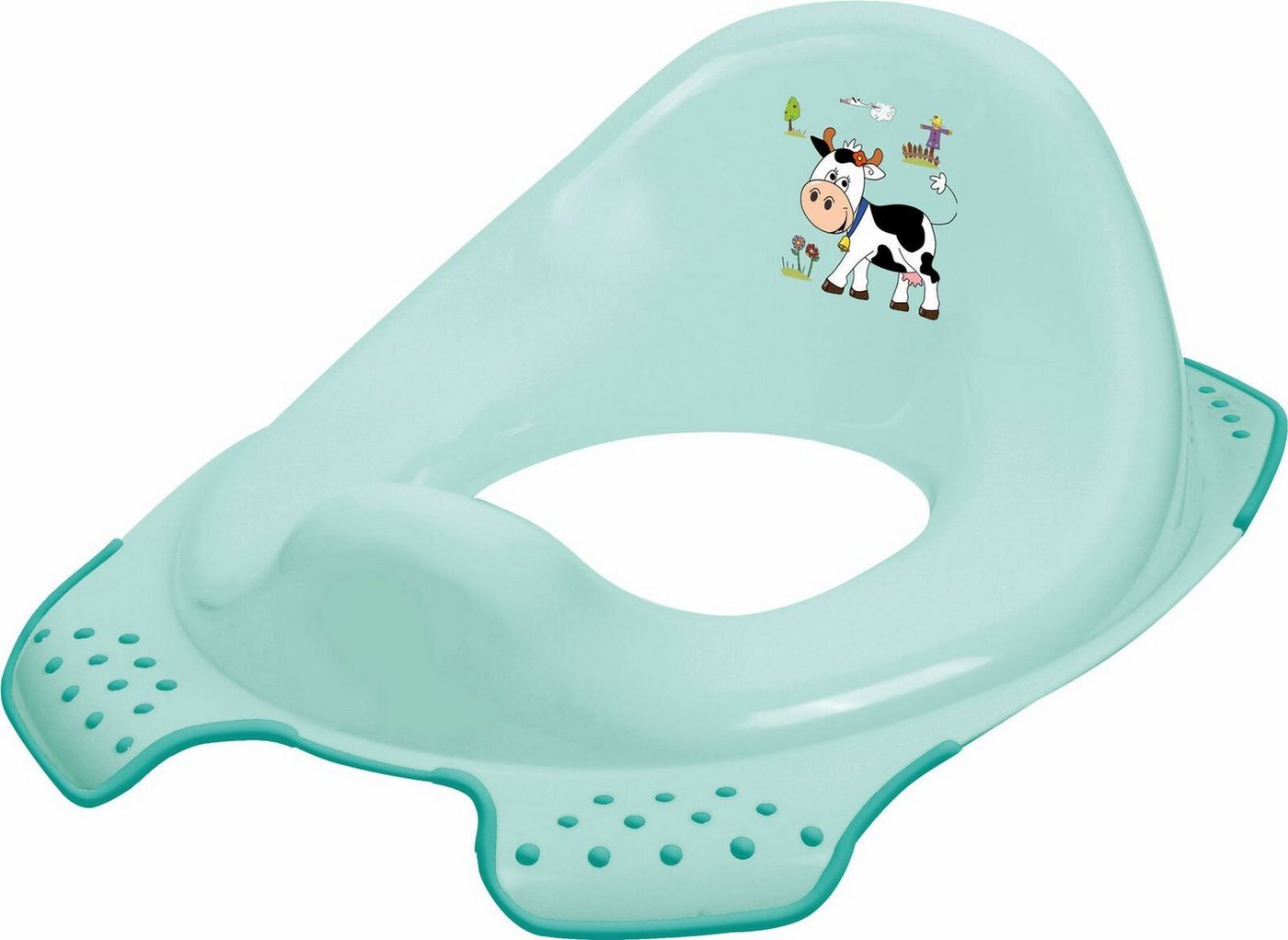 KiNDERWELT Töpfchen Kindertopf + WC Aufsatz Funny Farm aquamarin von KiNDERWELT