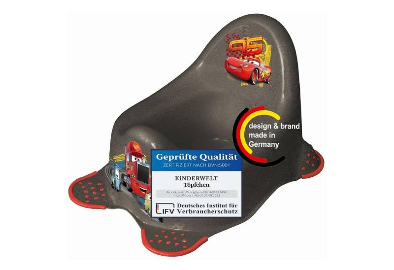 KiNDERWELT Töpfchen Töpfchen Disney Cars metallic für Babys und Kinder stabiler Babytopf von KiNDERWELT