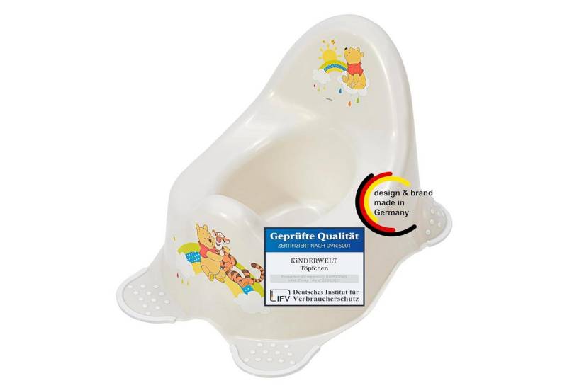KiNDERWELT Töpfchen Winnie Pooh stabiler Babytopf Anti-Rutsch-Funktion von KiNDERWELT