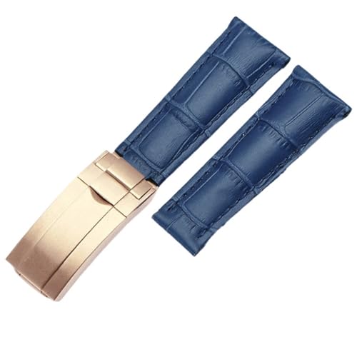 Kiaoeiuyti 20 mm Waden -Uhrenbänder Riemen für Rolex Datejust Day Datum Echtes Kuhlatten -Leder -Gurte Uhrenarmband für Daytona Folding Clasp von Kiaoeiuyti