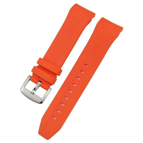 Kiaoeiuyti 21mm 22 mm gebogenes Ende Gummi -Uhrband für Tissot T120 Seastar T120407A T120417A Schwarz Orange Silikon Uhrengurt Armband Armband von Kiaoeiuyti