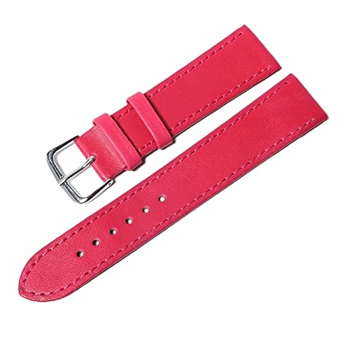Kiaoeiuyti Einfach Weave PU Leder -Gurt Uhrenband 12 mm, 14 mm, 16 mm, 18 mm, 20mm Uhrenband Süßigkeiten Farben Uhr Bänder für Uhren Uhrengurt (Farbe: Rose, Größe: 22 mm) Interesting life von Kiaoeiuyti