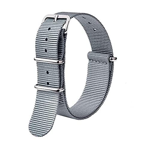 Kiaoeiuyti Heavy Duty Nylon Canvas -Gurt 18mm 20 mm 20 mm 22 mm gestreiftes Mode Ersatz -Uhrenband Nylon Fit für NATO Watchband Uhrengurt (Farbe: Blau Orange, Größe: 20 mm) Interesting life von Kiaoeiuyti