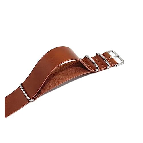 Kiaoeiuyti Leder -Uhren -Band 18mm 20 mm 22 mm 24 mm Gurt Dunkelbraun Color Watchband Lederhalter Uhr Ersatz Writstband Uhrengurt (Farbe: Hellbraun, Größe: 18 mm) Interesting life von Kiaoeiuyti