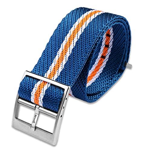 Kiaoeiuyti Military Nylon Watchband für Tudor Uhrengurt 22 mm französische Truppen NATO Zulu Fallschirmarmbandzubehör (Farbe: A27 Silberverschluss, Größe: 20 mm) Interesting life von Kiaoeiuyti