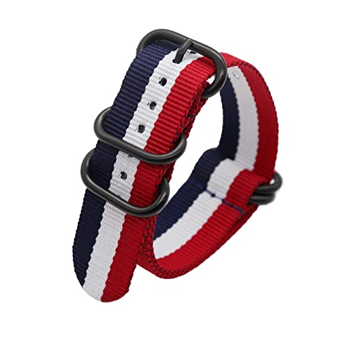 Kiaoeiuyti Stoff Nylon Sportgurt 18mm 20 mm 22 mm 24 mm langlebiger Uhrengürtel Mode farbenfrohe Regenbogen Uhren -Uhr -Accessire Uhrengurt Interesting life von Kiaoeiuyti