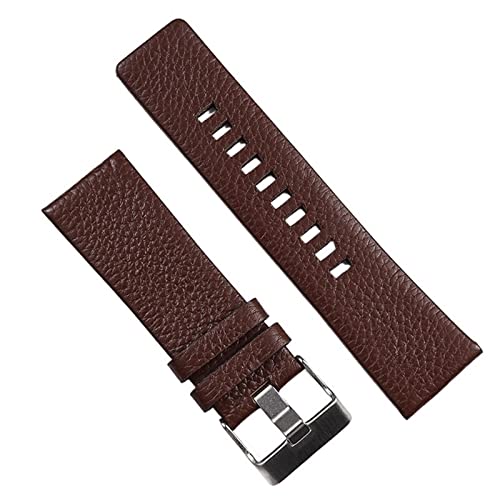 Klassisches 22 24 26 28 mm Litschi Textur echtes Leder -Uhrband für Diesel schwarz weiß braunes Uhrengurt Armband Armband Interesting life von Kiaoeiuyti