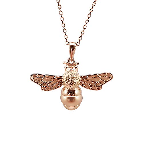 Kiara Jewellery Halskette mit Hummel-Anhänger aus 925er Sterlingsilber, mit Rotgold vergoldet, an passender 45,7 cm langer Kette aus Sterlingsilber. Kiara Jewellery Halskette mit Hummel-Anhänger aus 925er Sterlingsilber, mit Rotgold vergoldet, an passender 45,7 cm langer Kette aus Sterlingsilber. von Kiara Jewellery