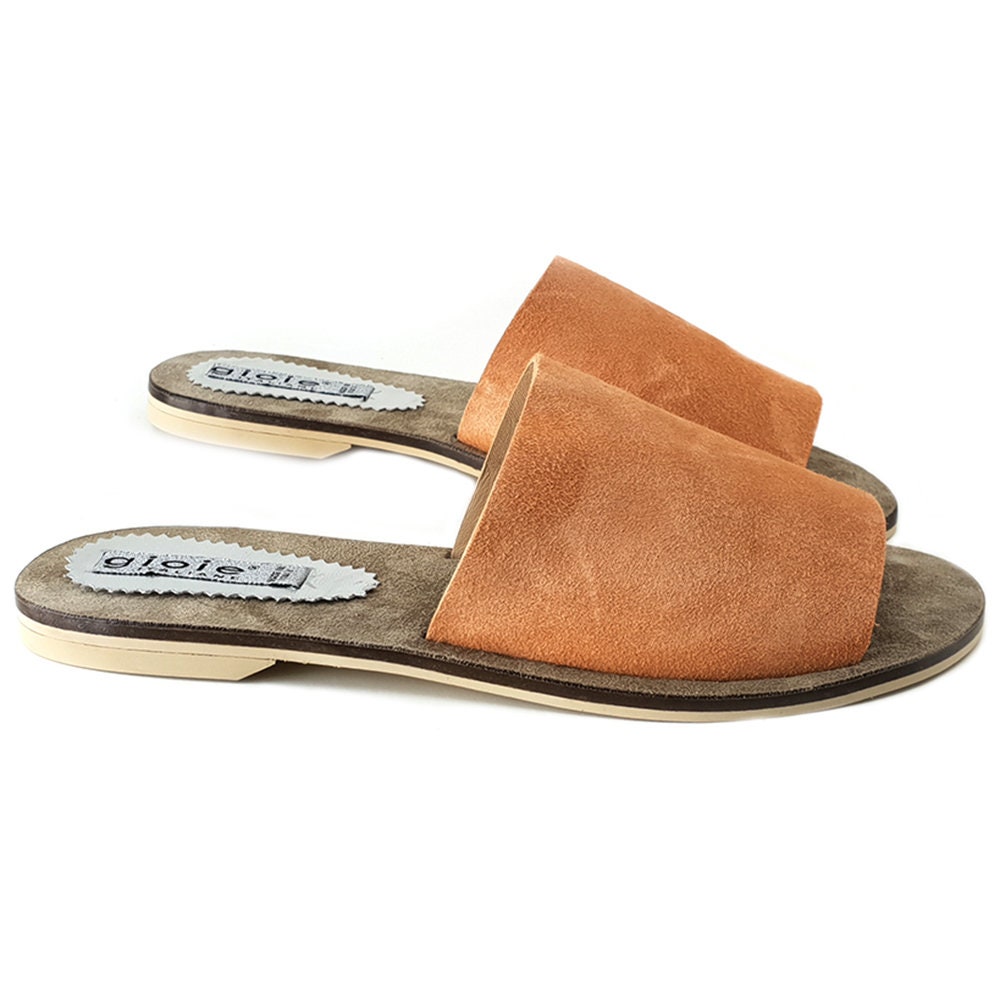 Flache Sandalen Aus Rosafarbenem Wildleder -Pf501 Cam Rosa von KiaraShoes
