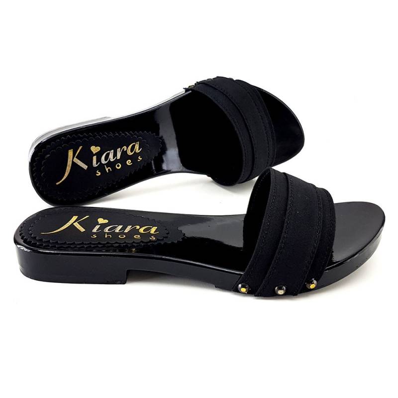 Flache Und Schwarze Holzschuhe Von Kiara Shoes -Kv1501 Nero Flache Und Schwarze Holzschuhe Von Kiara Shoes -Kv1501 Nero von KiaraShoes