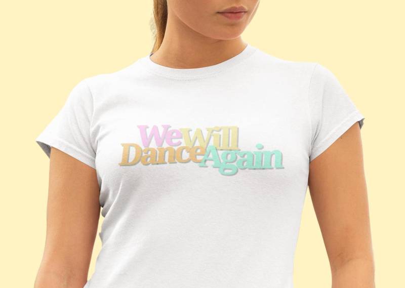 We Will Dance Again Women's T-Shirt, Tribute Shirt For Nova Festival, Spiritual Gift, October 7 Tribute, Summer Comfort Wear von KibbutzNikShop