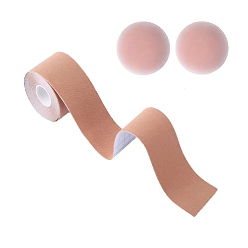 Klebe BH Boob Tape, Bob Tape für große Brüste, atmungsaktives Booby Tape mit 2 wiederverwendbaren Nippelabdeckungen Klebe BH Boob Tape, Bob Tape für große Brüste, atmungsaktives Booby Tape mit 2 wiederverwendbaren Nippelabdeckungen von Kibon