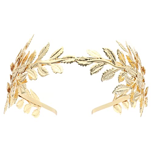 Göttin Blatt Stirnband Braut Blatt Krone Stirnband Braut Tiara Blattgold Kopfschmuck Haar Accessoriecs für Hochzeit Prom- Golden von Kichvoe