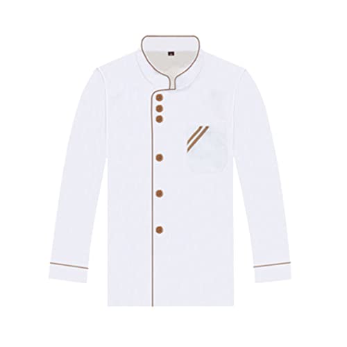 Kichvoe Arbeitshosen Weißes Hemd Unisex Kochmantel Ärmel Küche Koch Männer Uniform Kochjacke Kochuniform Kochkleidung Für Restaurant Hotel Weiß Damenblusen Weiße Jacke Damen von Kichvoe