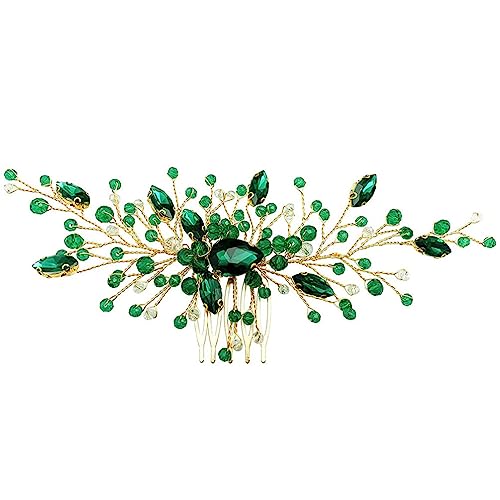 Kichvoe Braut Haarkamm Mit Kristallen Eleganter Seitenschmuck Für Hochzeiten Brautaccessoire Handgefertigter Haarschmuck Für Besondere Anlässe von Kichvoe