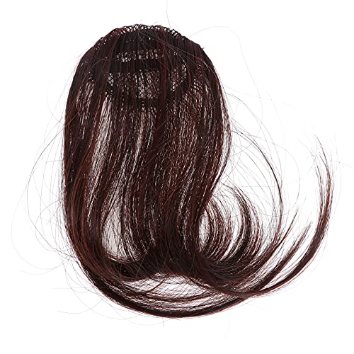 Kichvoe Fashion Clip in Haarfransen Längere Fake-haarteile Für Damen Dunkelbraun Hitzebeständig Leicht Zu Schneiden Stylen Für Verschiedene Frisuren von Kichvoe