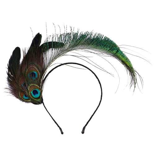 Kichvoe Pfauenfeder-stirnband Stirnband Der Amerikanischen Ureinwohner Faszination Pfau Haarband Stirnband Pfau Haarschmuck Schleier-mesh-stirnband Facinator Mit Pfau Charmant Damen Indien von Kichvoe