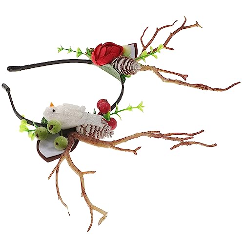 Kichvoe Haarschmuck Für Kinder Rentier-Geweih- Geweih-Haarband Weihnachts-Reifen Horn- Haar-Accessoires Für Halloween Weihnachtspartys (Stil 1) Stirnband von Kichvoe