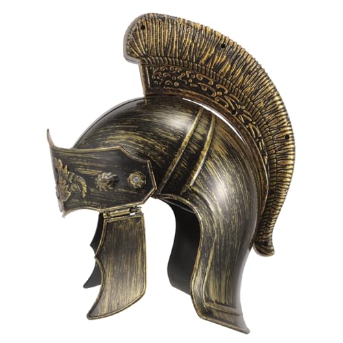 Kichvoe Römischer Soldatenhelm Antiker Römischer Kämpferhelm Erwachsene Cosplay Griechischer Gladiator Kostüm Kopfbedeckung Römische Kopfbedeckung Mittelalterlicher Stil Helm-Requisite von Kichvoe