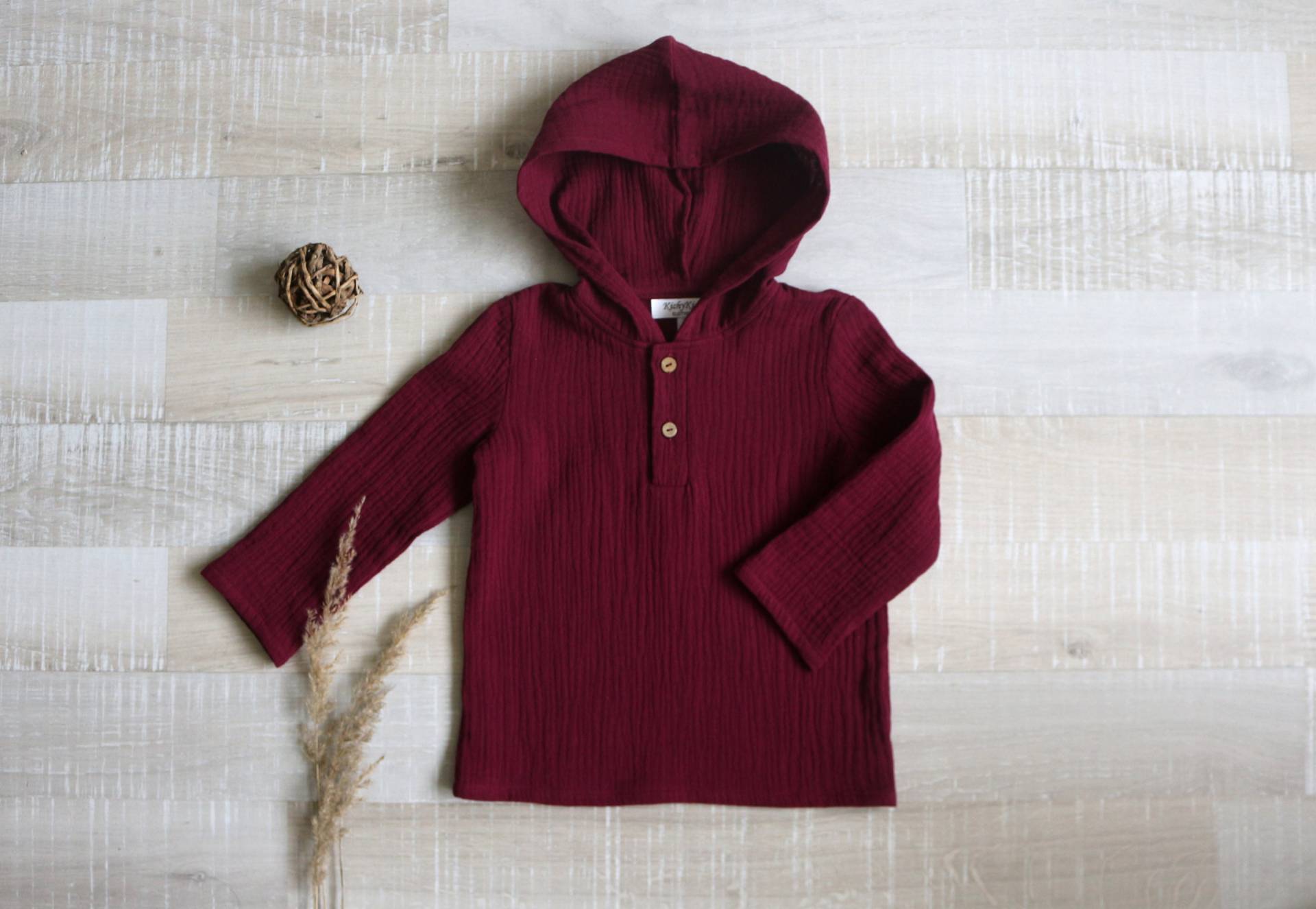 Baby Hoodie Aus Bio-Musselin Langarmshirt Baumwolle von KichyKidsClothing