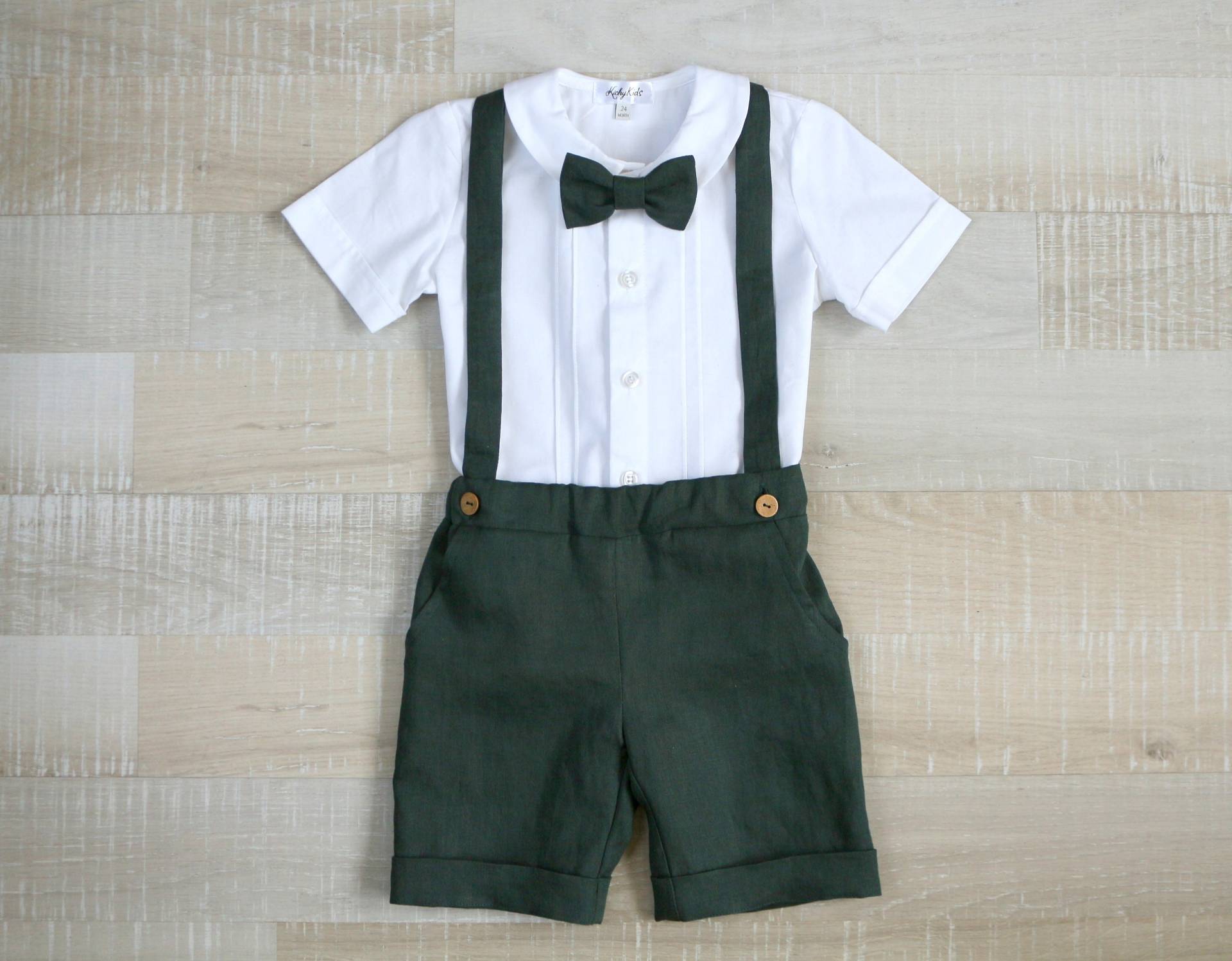 Süße Jungen Träger Shorts, Ringträger Set, Baumwoll Shirt, Baby Segens Kleidung Süße Jungen Träger Shorts, Ringträger Set, Baumwoll Shirt, Baby Segens Kleidung von KichyKidsClothing