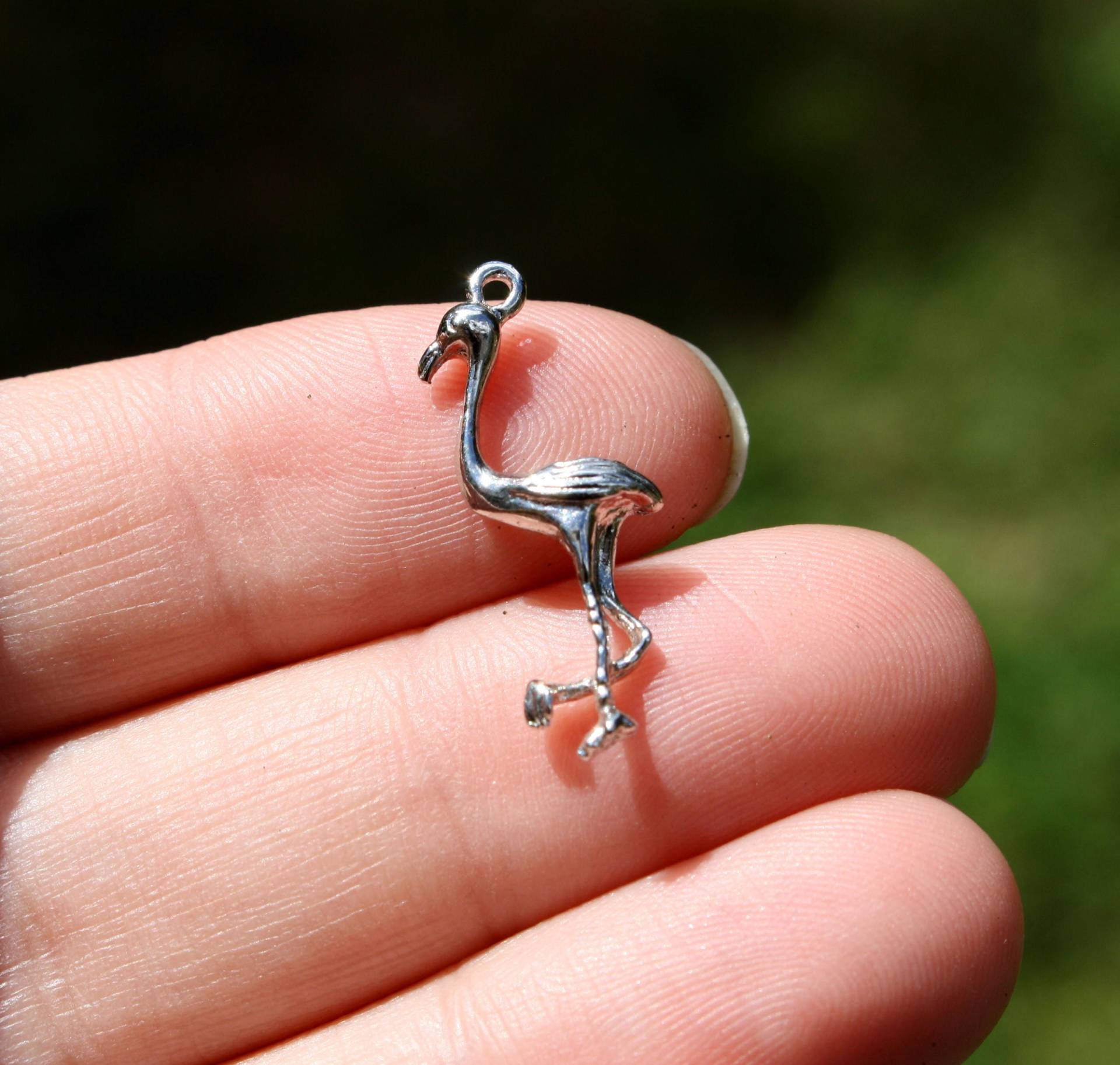 925 Flamingo Charme/sterling Silber Anhänger Vintage Charm Armband Charms Vogel Schmuck von KickassHeirlooms