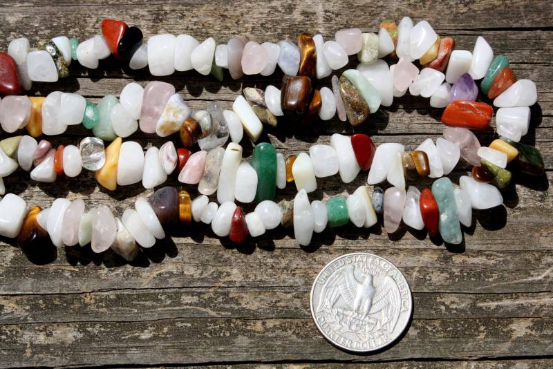 Edelstein Perlenkette/Rosenquarz - Tigerauge Amethyst Aventurin Onyx Roter Jaspis Karneol Vintage Kristall Halskette Edelstein Perlenkette/Rosenquarz - Tigerauge Amethyst Aventurin Onyx Roter Jaspis Karneol Vintage Kristall Halskette von KickassHeirlooms