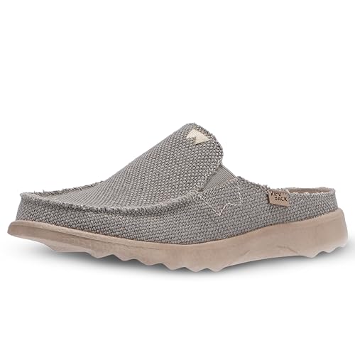 Kickback Chaise 2.0 Wooven Canvas - Herrenschuhe - Farbe Rocket Grey - Leichte Slip On Canvas Schuhe - Loafers für Männer - Slip On oder Slide in Herren Freizeitschuhe - Größe EU40 von Kickback