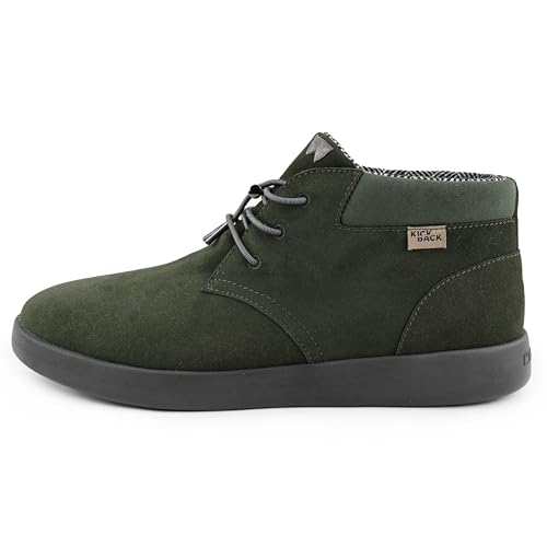 Kickback Gofer - Herrenstiefel - Farbe Green - Chukka-Stiefel aus Wildleder - Obermaterial aus Wildleder - elastische Schnürsenkel - gepolsterte Sohle - ledergefütterte Innensohle - Größe EU 45 von Kickback