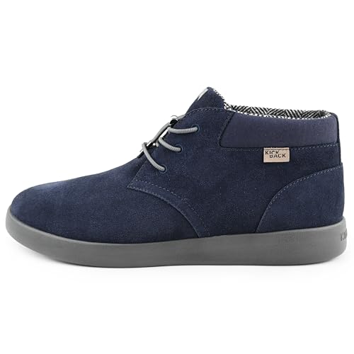 Kickback Gofer - Herrenstiefel - Farbe Navy - Chukka-Stiefel aus Wildleder - Obermaterial aus Wildleder - elastische Schnürsenkel - gepolsterte Sohle - ledergefütterte Innensohle - Größe EU 43 von Kickback