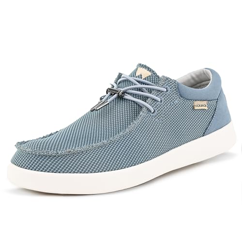 Kickback Haven Netz-Schuhe – Herren-Mokassins – Schnürschuhe für Herren – elegante Freizeitschuhe – ganztägig leichte bequeme Herrenschuhe – Herren-Schlupfschuhe, Hell, blau, 42 EU von Kickback