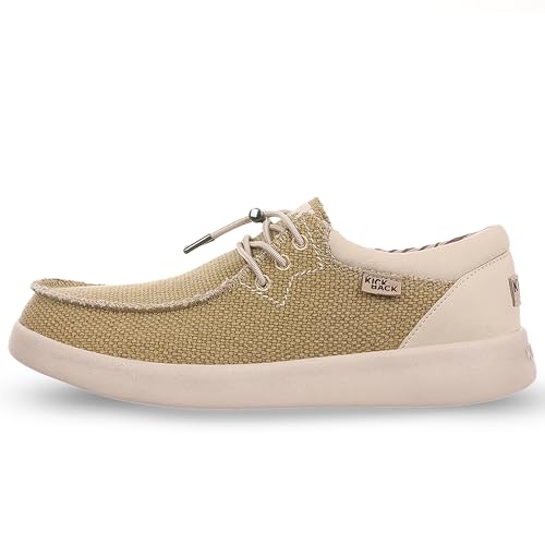 Kickback Haven Schuhe - Herren Mokassins - Farbe Mustard - Leicht, geschnürt und lässig - Größe EU42 von Kickback