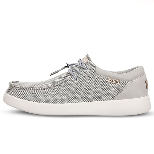 Kickback Haven Schuhe - Herren Mokassins - Farbe Silver Grey - Leicht, geschnürt und lässig - Größe EU44 von Kickback